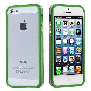 Apple iPhone 5 Hard Plastic Snap on Cover Apple Green/Transparent Clear MyBumper AT&T, Cricket, Sprint, Verizon Plus A Free LCD Screen Protector (does NOT fit Apple iPhone or iPhone 3G/3GS or iPhone 4/4S) Cell Phones & Accessories