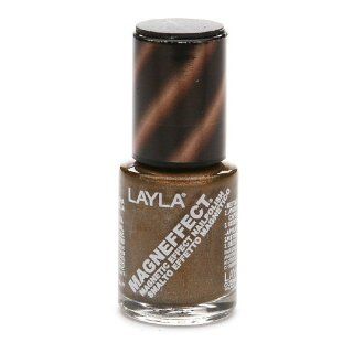 Layla Magneffect Magnetic Effect Nail Polish, Golden Bronze 0.33 fl oz (10 ml): Health & Personal Care