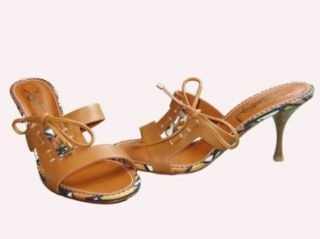 YSL Shoes Yves Saint Laurent Rive Gauche Heels Arlequin Sandals  OnlyModa, 35: Shoes