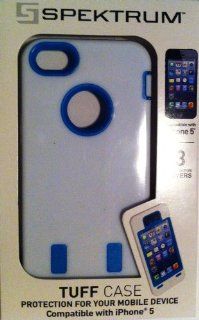 White and Blue Spektrum Tuff Case iPhone 5 Protective Case: Cell Phones & Accessories