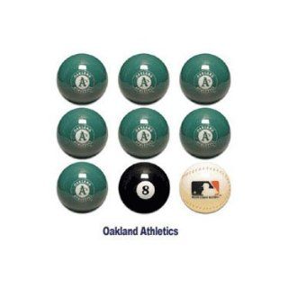 Oakland Athletics MLB Licensed Billiards Ball Set of 9 (7 Team, 1 Cue, 1 Eight Ball) : Sports & Outdoors