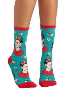 Frida Express Yourself Socks  Mod Retro Vintage Socks