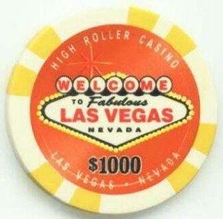 Las Vegas High Roller Casino VIP $1000 Poker Chips, Set of 25 : Sports & Outdoors