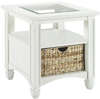 Nantucket Side End Table, END, WEATHERED WHITE  