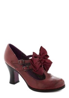 Gift Wrapped Perfection Heel in Wine  Mod Retro Vintage Heels