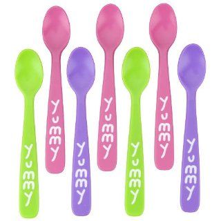 Baby Spoons BPA FREE ~ Set of 7 ~ (pink/purple/green) : Baby