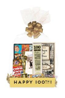 100th Birthday Gift Basket (Unique, Nostalgic, Created with Care Especially for Golden Centennial Milestone Celebrations) 1914 : Gourmet Candy Gifts : Grocery & Gourmet Food