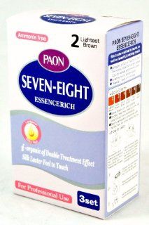 Paon Seven Eight Essencerich Lightest Brown Hair Color 3 Set : Chemical Hair Dyes : Beauty