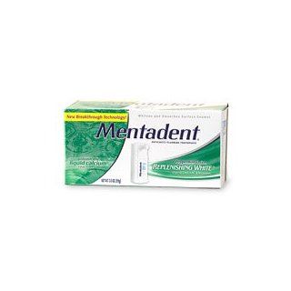 Mentadent Replenishing White Anticavity Fluoride Toothpaste with Liquid Calcium & Whiteners, Peppermint Fusion , 3.5 oz (99 g): Health & Personal Care