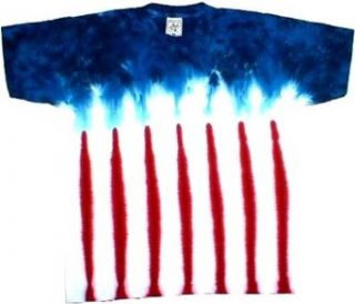 Tie Dye Shop USA Tie Dye Flag Shirt  Patriotic  Small to 5X  Short n Long Sleeve: Clothing