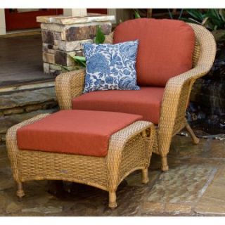 Tortuga Lexington Chair and Ottoman Set   Wicker Chairs & Seating