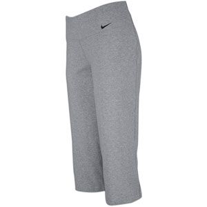 Nike Regular Dri Fit Cotton Capris   Womens   Training   Clothing   Dark Grey Heather/Black