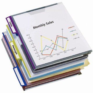 Pendaflex View Folders with Tabs, Polypropylene, Letter Size (8.5 x 11), Clear/Lime/Purple/Royal Blue, 6 per Pack (51061) : Colored File Folders : Office Products