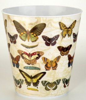 Boston International Decorative Melamine Waste Basket In Butterflies Design: Health & Personal Care