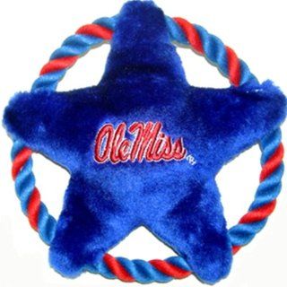 Mississippi Rebels NCAA Rope Disk Dog Toy : Pet Toy Ropes : Pet Supplies