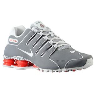 Nike Shox NZ   Mens   Running   Shoes   Cool Grey/Light Crimson/Base Grey