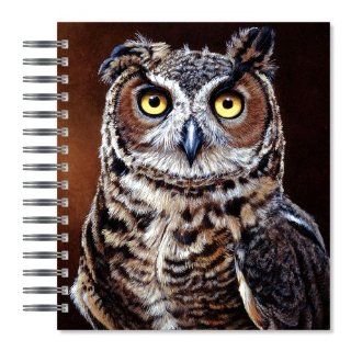 ECOeverywhere Great Horned Owl Picture Photo Album, 18 Pages, Holds 72 Photos, 7.75 x 8.75 Inches, Multicolored (PA12471) : Wirebound Notebooks : Office Products
