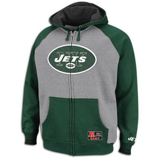 NFL Intimidating Full Zip Hoodie   Mens   Football   Clothing   New York Jets   Hunter