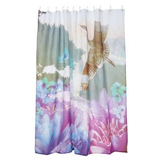 Butterfly Home by Matthew Williamson Designer purple bird shower curtain