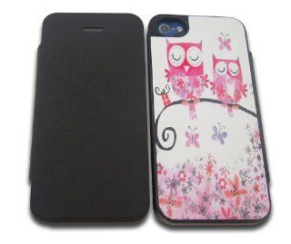 iphone 4 4S Owls Butterflies Fashion Trend Designer Full Case / Flip cover Defender Shockproof Holder Pouch Case Cover iPhone Wallet Cell Phones & Accessories