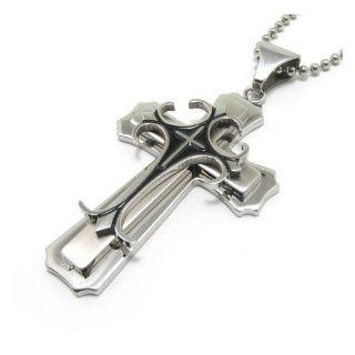 K Mega Jewelry Evil Gothic Cross Stainless Steel Rock Mens Pendant [Jewelry]: Necklaces: Jewelry