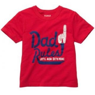 OshKosh B'Gosh Baby boys Dad Rules Until Mom Gets Home Tee: Infant And Toddler T Shirts: Clothing