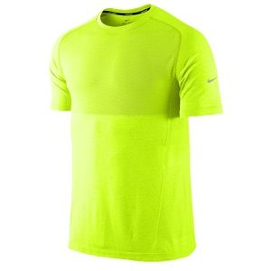 Nike Dri FIT Knit Short Sleeve T Shirt   Mens   Running   Clothing   Black/Reflective Silver