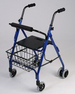 Rollator Walker   Black This bariatric lightweight aluminum walker has a Weight capacity 300 lbs, Handles are adjustable for different heights, Push button removable backrest . 