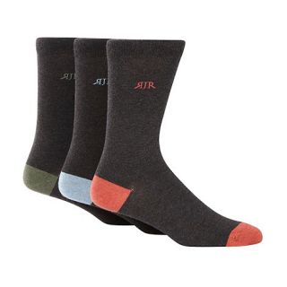 RJR.John Rocha Designer pack of three grey marl socks