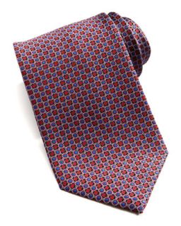 Mens Mini Circle Silk Tie, Red   Brioni   Red