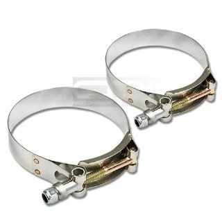 DPT, DPT TC 3 X2, Two Pieces of 3 Inches Stainless Steel T Bolt Clamp for Intake Turbo Exhaust Intercooler Silicone Hose Coupler: Automotive