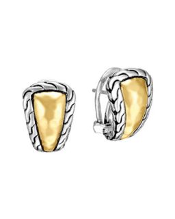 Classic Chain Palu Silver & Gold Shrimp Earrings   John Hardy   Silver/Gold