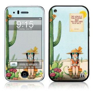 Cactus Design Protector Skin Decal Sticker for Apple 3G iPhone / iPhone 3GS 3G S: Cell Phones & Accessories
