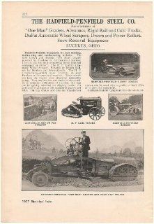 1927 Hadfield Penfield Steel Grader Rollers Scraper Print Ad (48463)  