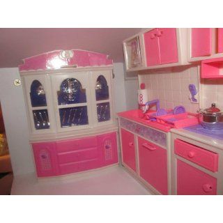 Barbie Size Doll House Dollhouse Furniture 5 Rooms w/ Lights and Sound: Toys & Games