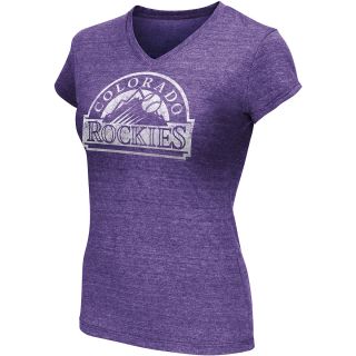 G III Womens Colorado Rockies Tri Blend V Neck Short Sleeve T Shirt   Size: L,