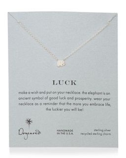 Luck Elephant Pendant Necklace, Sterling Silver   Dogeared   Silver