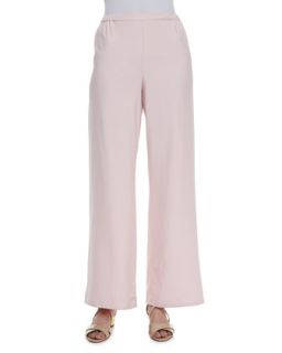 Wide Leg Silk Pants, Womens   Go Silk   Soft pink (3X (24W))