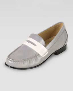 Monroe Reflective Penny Moccasin   Cole Haan   Argento (silver) (41.0B/11.0B)