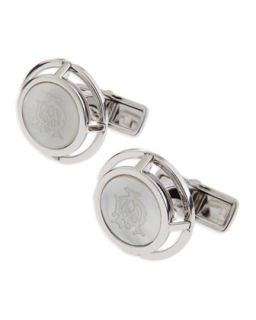 Mens Mother of Pearl Wireframe Cuff Links   Alfred Dunhill   Red