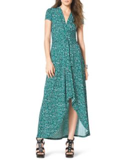 Womens Printed High Low Maxi Dress   MICHAEL Michael Kors   Island blue (8)