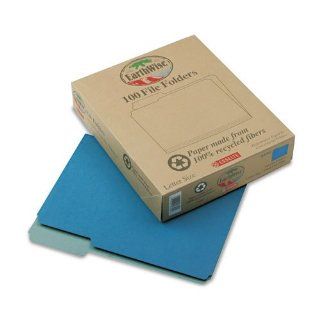 Pendaflexamp;reg; Earthwiseamp;reg;   Recycled File Folders, 1/3 Cut Top Tab, Letter, Blue, 100/Box   Sold As 1 Box   A colorful and conscientious choice, 100% recycled folders. : Office Products