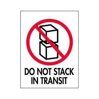 TapeCase "Do Not Stack In Transit" Label   50 per pack (1 Pack): Industrial & Scientific