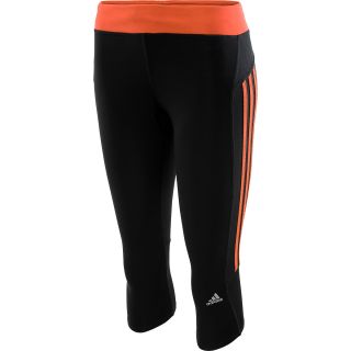 adidas Womens Response 3/4 Running Tights   Size XS/Extra Small, Black/coral