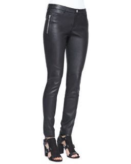 Womens Wheeler Leather Pants   Rebecca Minkoff   Black (8)