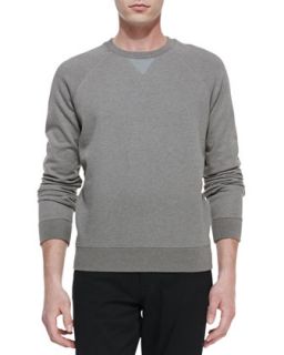 Mens Long Sleeve Crewneck Sweatshirt, Natural   Vince   Natural (SMALL)