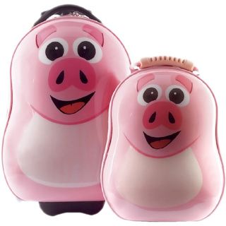 Cuties   Pals Childrens Pookie Pig Hardside Luggage Set