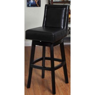 Armen Living Wayne 26 Swivel Barstool LC4048BABL26 / LC4048BABR26 Color: Black