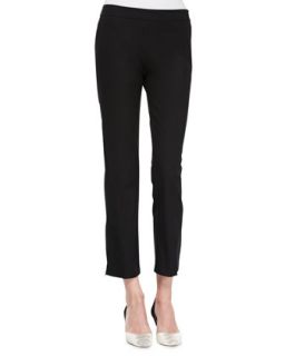 Organic Twill Slim Ankle Pants, Black, Womens   Eileen Fisher   Black (2X
