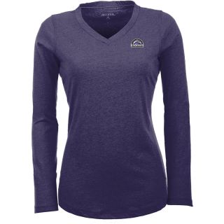 Antigua Colorado Rockies Womens Flip Long Sleeve V neck T Shirt   Size: Medium,